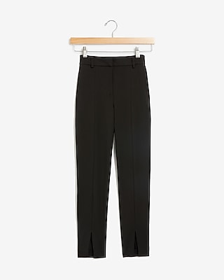 High Waisted Front Slit Skinny Pant | Express