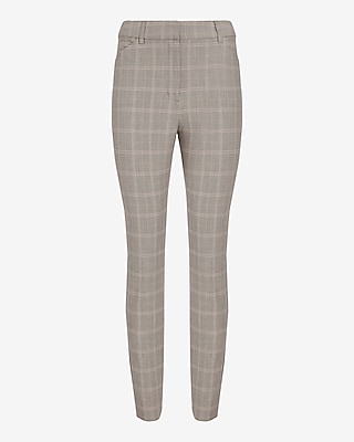 Editor High Waisted Plaid Skinny Pant