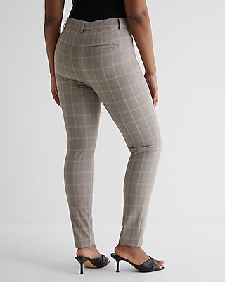 Editor High Waisted Plaid Skinny Pant