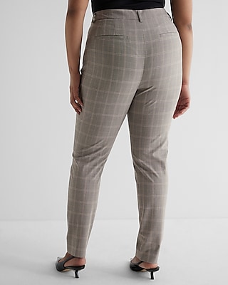 Editor High Waisted Plaid Skinny Pant