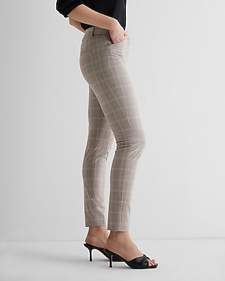 Editor High Waisted Plaid Skinny Pant