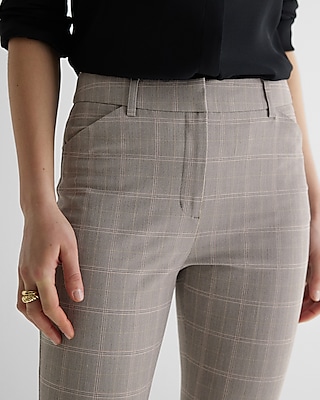 Editor High Waisted Plaid Skinny Pant