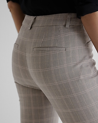 Editor High Waisted Plaid Skinny Pant