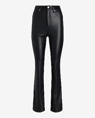 Super High Waisted Faux Leather '90s Slim Pant