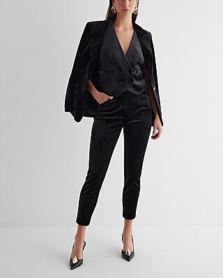 Editor High Waisted Velvet Skinny Pant