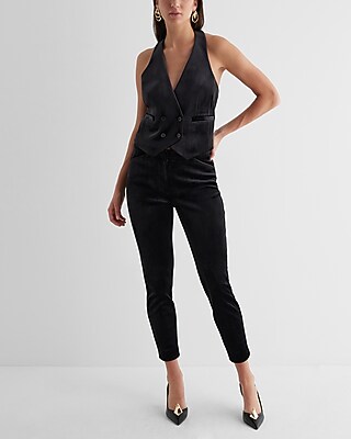 Editor High Waisted Velvet Skinny Pant