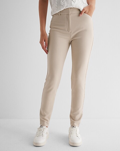 Best Express Editor Pants Tan With Pin Stripe Size 4r for sale
