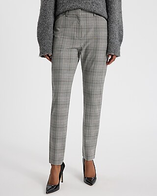 Editor Plaid High Waisted Skinny Pant