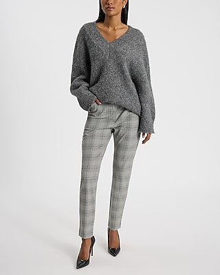 Editor Plaid High Waisted Skinny Pant