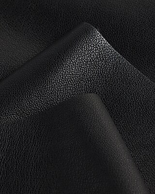 Super High Waisted Faux Leather Modern Straight Pant