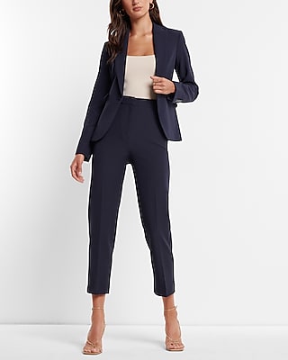Editor Studio Stretch Twill Super High Waist Straight Ankle Pant