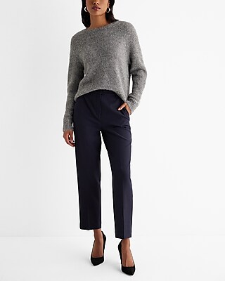 Editor Studio Stretch Twill Super High Waist Straight Ankle Pant