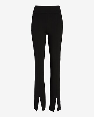 Columnist High Waisted Front Vent Straight Pant