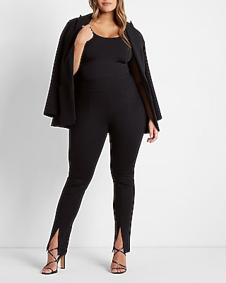 Columnist High Waisted Front Vent Straight Pant