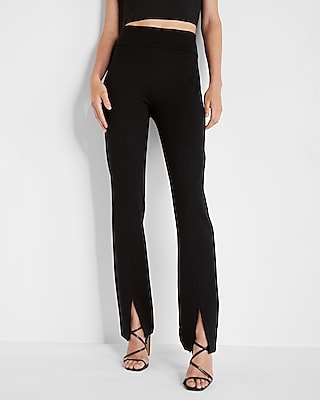 Columnist High Waisted Front Vent Straight Pant
