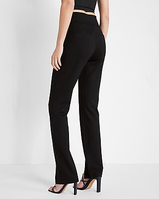 Columnist High Waisted Front Vent Straight Pant