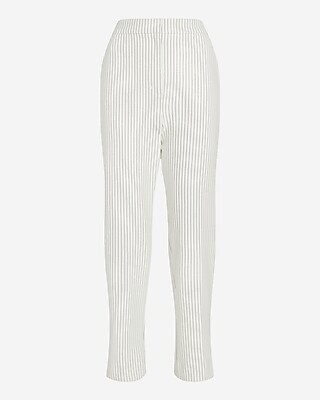 Editor Super High Waisted Pinstripe Straight Ankle Pant