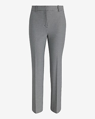 Editor Super High Waisted Houndstooth Straight Ankle Pant