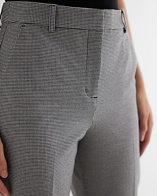 Editor Super High Waisted Houndstooth Straight Ankle Pant