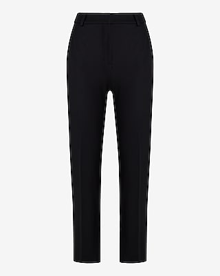 Editor Super High Waisted Fleece-Lined Straight Ankle Pant