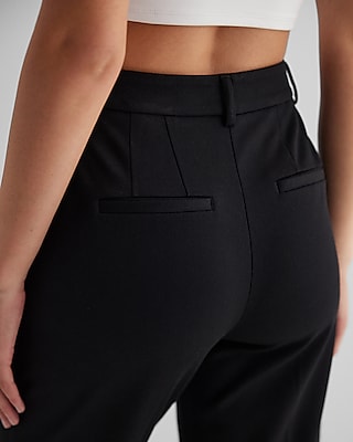 Editor Super High Waisted Fleece-Lined Straight Ankle Pant