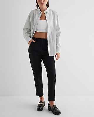 Editor Super High Waisted Fleece-Lined Straight Ankle Pant