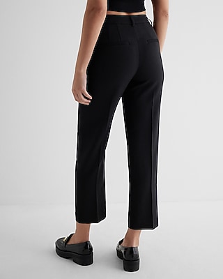 Editor High Waisted Twill Straight Ankle Pant | Express
