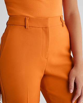 Editor High Waisted Twill Straight Ankle Pant