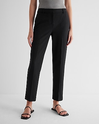 Express- Editor Mid Rise Relaxed Trouser Pant - Lipstick Red 2073