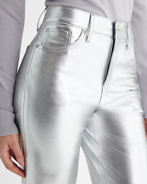 Metallic Belted Pant - Metallic - Pants - Cropped - Women's Clothing - Storm
