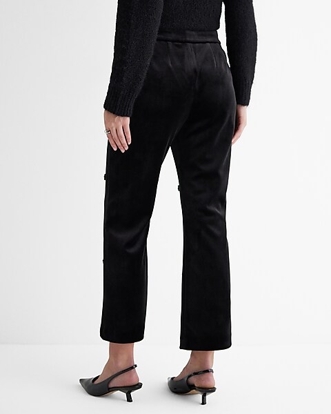 Luxe Belted Velvet Pant - Black