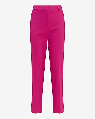Editor Stretch Cotton Super High Waisted Straight Ankle Pant
