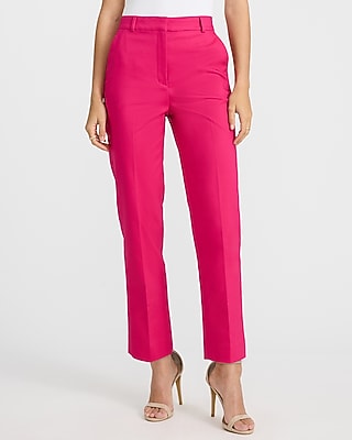 Editor Stretch Cotton Super High Waisted Straight Ankle Pant