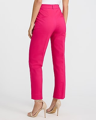 Editor Stretch Cotton Super High Waisted Straight Ankle Pant