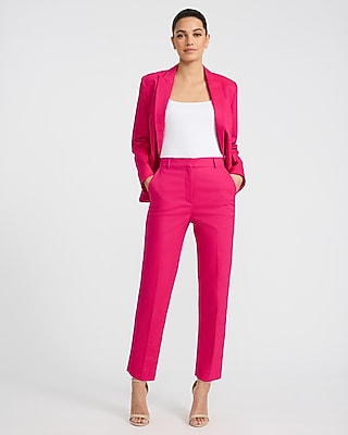 Editor Stretch Cotton Super High Waisted Straight Ankle Pant