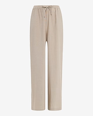 Striped High Waisted Drawstring Pants