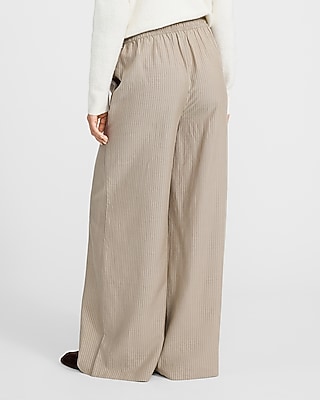 Striped High Waisted Drawstring Pants