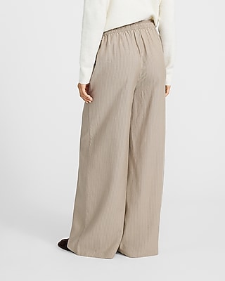 Striped High Waisted Drawstring Pants