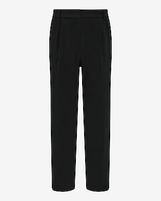 Signature Crepe High Waisted Relaxed Tapered Ankle Pant