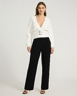 Signature Crepe High Waisted Relaxed Tapered Ankle Pant