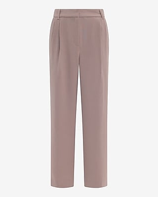 Signature Crepe High Waisted Relaxed Tapered Ankle Pant