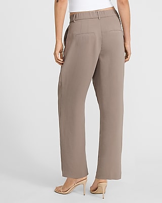 Signature Crepe High Waisted Relaxed Tapered Ankle Pant