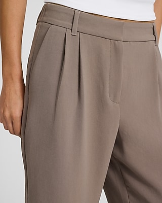 Signature Crepe High Waisted Relaxed Tapered Ankle Pant