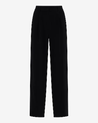 Signature Crepe High Waisted Relaxed Barrel Pant