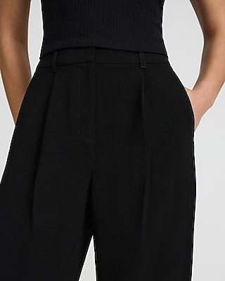Signature Crepe High Waisted Relaxed Barrel Pant