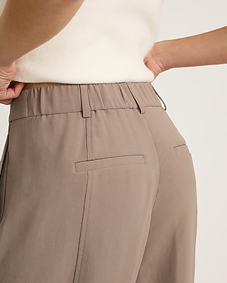 Signature Crepe High Waisted Relaxed Barrel Pant