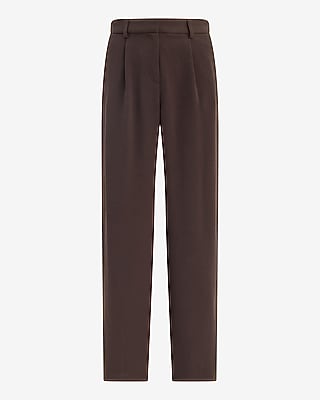 High Waisted Relaxed Barrel Pant Signature Crepe