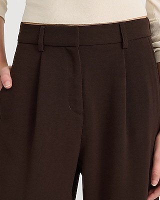 High Waisted Relaxed Barrel Pant Signature Crepe