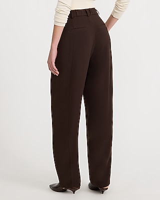 High Waisted Relaxed Barrel Pant Signature Crepe