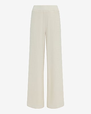 Textured Knit High Waisted Pull On Pant